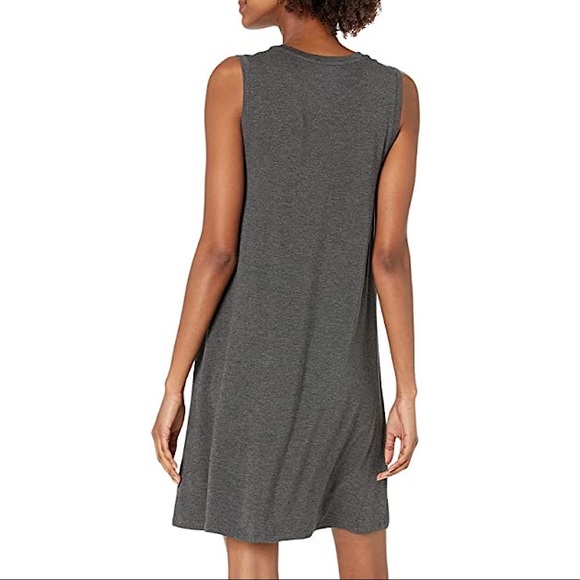 🆕Daily Ritual Jersey Swing Dress Charcoal Heather - Picture 3 of 4